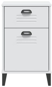 vidaXL Κομοδίνο VIKEN Λευκό από Επεξεργασμένο Ξύλο