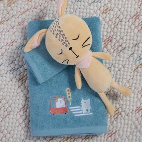 Πετσέτες Βρεφικές Traffic (Σετ 2τμχ) Cameo Blue Nef-Nef Homeware Towels Set 70x140cm 100% Cotton