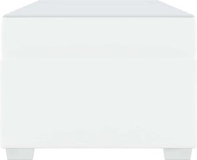 vidaXL Σκελετός Κρεβατιού με στρώμα Λευκό 80 x 200 cm ύφασμα