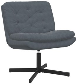 vidaXL Γυριστή Χαλαρωτική Καρέκλα Σκούρο γκρι 63 x 75 x 76 εκ Βελούδο