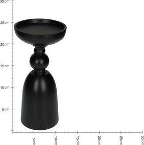 Κηροπήγιο ArteLibre Μαύρο Αλουμίνιο 12x12x26cm