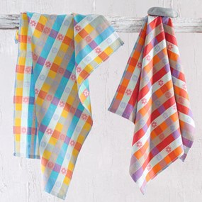 Ποτηρόπανο (50x70) Rythmos Tical Γαλάζιο,Κίτρινο