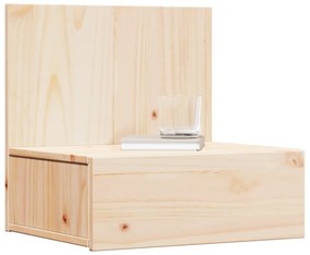 vidaXL Τοίχου Κομοδίνο με συρτάρι Επιτοίχιο 2 pcs Καφέ 42 x 32.5 x 40 εκ