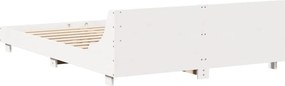 vidaXL Σκελετός Κρεβ. Χωρίς Στρώμα Λευκό 160x200 εκ Μασίφ Πεύκο