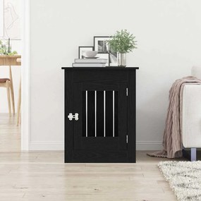 vidaXL Έπιπλα Κλουβιού για Σκύλους Μαύρο Δρυς 80x55x68 εκ. από Τεχνητό Ξύλο