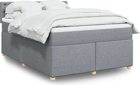 vidaXL Κρεβάτι Boxspring με Στρώμα Αν. Πράσινο 160x200εκ Υφασμάτινο