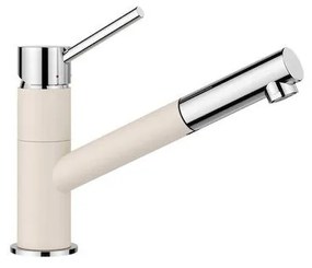 Blanco Kano-S Soft White-Chrome Μπαταρία Κουζίνας Με Αποσπώμενο Ντουζ