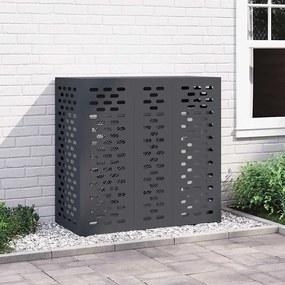 vidaXL Κάλυμμα κλιματιστικού Ανθρακί 110 x 50 x 105 εκ Ατσάλι