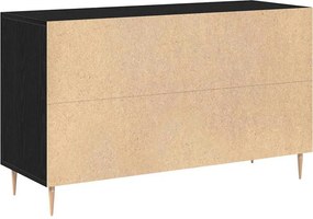 vidaXL Πλαϊνό γραφείο Μαύρη Οξυά 100 x 36 x 60 εκ. Επεξεργασμένο ξύλο