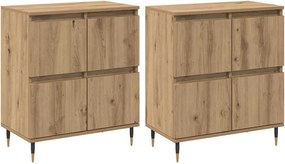 vidaXL Ντουλάπι αποθήκευσης 2 pcs Artisan Oak 60 x 35 x 70 cm