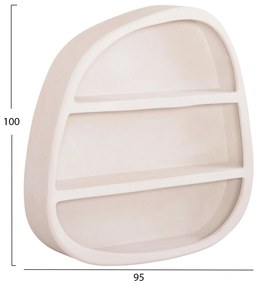 ΡΑΦΙ ΤΟΙΧΟΥ ΣΕΙΡΑ SANTORINI MDF ΣΕ ΥΠΟΛΕΥΚΟ ΧΡΩΜΑ 95x18x100Υεκ.