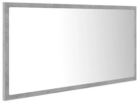 vidaXL Καθρέφτης Μπάνιου Γκρι Σκυροδέματος 90x8,5x37 εκ. Ακρυλικός