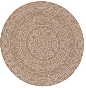 Στρογγυλό Χαλί Καλοκαιρινό (Φ240) Royal Carpet Avanos 8893 White