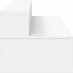 vidaXL Γραφείο Στούντιο Λευκό 110 x 42,5 x 36 εκ Επεξεργασμένο Ξύλο