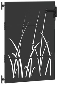 vidaXL Πύλη Κήπου Μαύρο 105 x 150 cm Ατσάλι με Επικάλυψη Πούδρας
