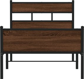 vidaXL Πλαίσιο Κρεβ. Χωρ. Στρώμα Καφέ Δρυς 80x200 εκ. Επεξ. Ξύλο