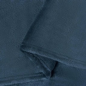 vidaXL Κουβέρτα Σκούρο μπλε 130 x 150 cm Μαλλί