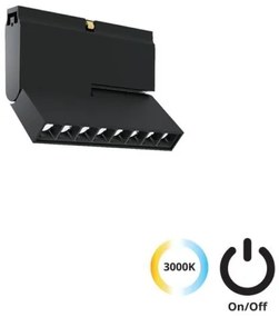Φωτιστικό Μαγνητικής Ράγας LED 8W 3000K Μαύρο 4289000 Slim Magnetic Viokef -4289000-Μαύρο 4289000