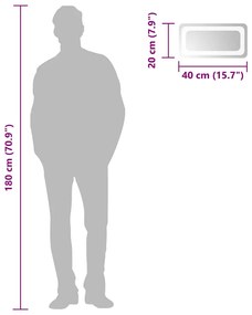vidaXL Καθρέφτης Μπάνιου με LED 40 x 20 εκ.