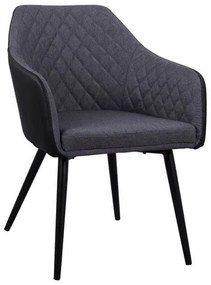 Πολυθρόνα Charles HM8522.01 Dark Grey 57x63x83Υ εκ. Σετ 2τμχ Metal, Fabric