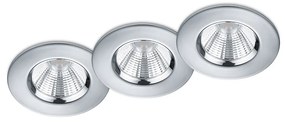 Φωτιστικό Σποτ Χωνευτό Trio Lighting Zagros 650710306 Χρώμιο (IP65) (ΣΕΤ 3 ΤΕΜ.)