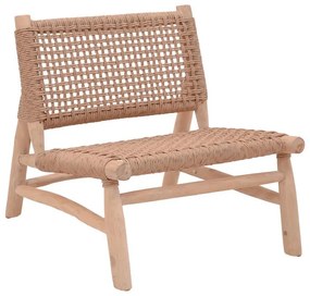 Wanderlene armchair natural color teak wood and rope 67x79x68cm 67x79x68 εκ.