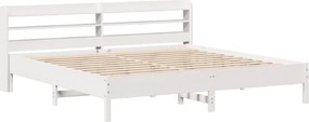 vidaXL Σκελετός Κρεβ. Χωρίς Στρώμα Λευκό 180x200 εκ Μασίφ Πεύκο