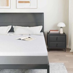 vidaXL Στρώματα Λευκό 200 x 200 cm 100% ύφασμα πολυεστέρα με τζακάρ