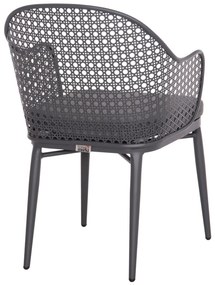 Καρέκλα - Πολυθρόνα OREGO C6268.01 Σκούρο Γκρί Αλουμινίου με Μαξιλάρι 56x59x81Υεκ. 56x59x81 εκ.