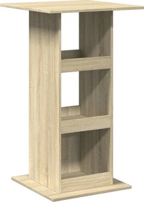 vidaXL Τραπέζι Μπαρ με Ράφια Sonoma Δρυς 60x60x102 εκ. Επεξ. Ξύλο