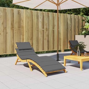 vidaXL Μαξιλάρι Ξαπλώστρας Ανθρακί 186x58x4εκ. από Ύφασμα Oxford
