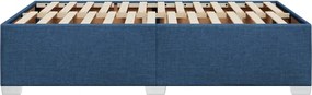 vidaXL Πλαίσιο Κρεβατιού χωρίς στρώμα Μπλε 120x190 εκ. Υφασμάτινο