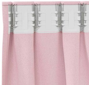 vidaXL Κουρτίνες 2 pcs Μωρουδίστικο Ροζ 260x140εκ. Πολυεστέρας