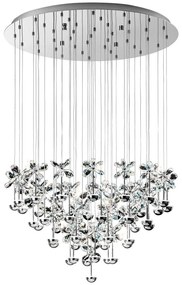 Φωτιστικό Οροφής 93661 Pianopoli Led Ø780 Κρύσταλλο Chrome Eglo Metal, Glass