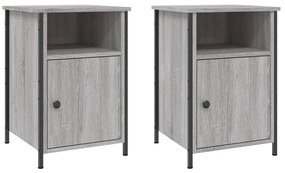 vidaXL Κομοδίνα 2 τεμ. Γκρι Sonoma 40x42x60εκ. από Επεξεργασμένο Ξύλο