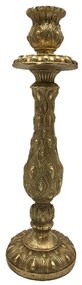 Κηροπήγιο Peacock 016341 10x10xH33cm Antique Gold Polyresin