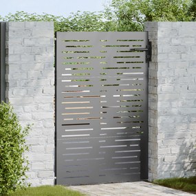 vidaXL Πύλη Κήπου Μαύρο 105 x 125 cm Ατσάλι με Επικάλυψη Πούδρας