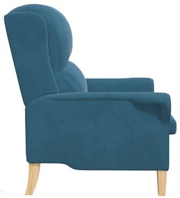 vidaXL Πολυθρόνα Μπλε 76 x 94 x 102 εκ Βελούδο