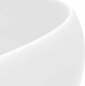 vidaXL Νιπτήρας Πολυτελής Στρογγυλός Λευκό Ματ 40 x 15 εκ. Κεραμικός