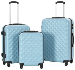 vidaXL Σετ Βαλιτσών Τρόλεϊ με Σκληρό Περίβλημα 3 τεμ. Μπλε από ABS