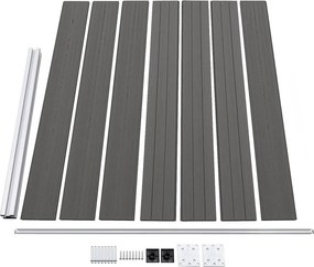 vidaXL Πάνελ Περίφραξης Γκρι 175 x 146 εκ. από WPC