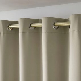 Beauty Home Κουρτίνα Blackout σκίασης με 8 κρίκους Ideal Art 8400 140x270 Άμμου