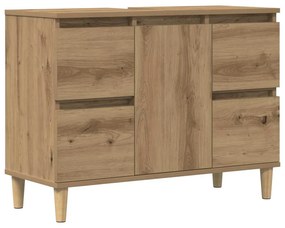 vidaXL Ντουλάπι Νιπτήρα τεχνίτης Δρυς 80 x 33 x 60 εκ.