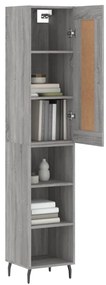 vidaXL Μπουφές Sonoma Γκρι 34,5 x 34 x 180 εκ. από Επεξεργασμένο Ξύλο