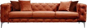 Καναπές Chesterfield 3θέσιος Como 237x90x70εκ - Orange