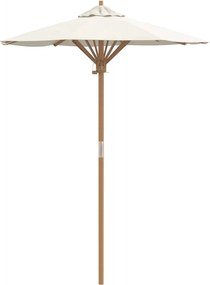 vidaXL Ομπρέλα Κήπου Κρέμες λευκό Ø 270 x 260 εκ Μπαμπού