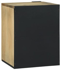 vidaXL Ντουλάπα Μπάνιου  38x33.5x48 cm από Μασίφ Ξύλο και Κατασκευασμένο Ξύλο