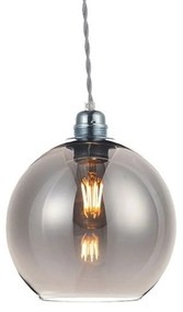 Φωτιστικό Οροφής Κρεμαστό V3643320GY 1ΧΕ27 Φ20ΧΗ120CM Pythia Grey-Silver Aca Decor Metal, Glass