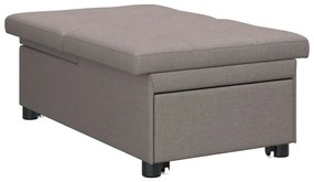 vidaXL Κρεβάτι καναπές Taupe 194 x 67 x 37 εκ ύφασμα