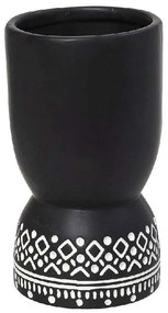 Βάζο Tribal CER2307 15x15x27,5cm Black-White Espiel Ceramic